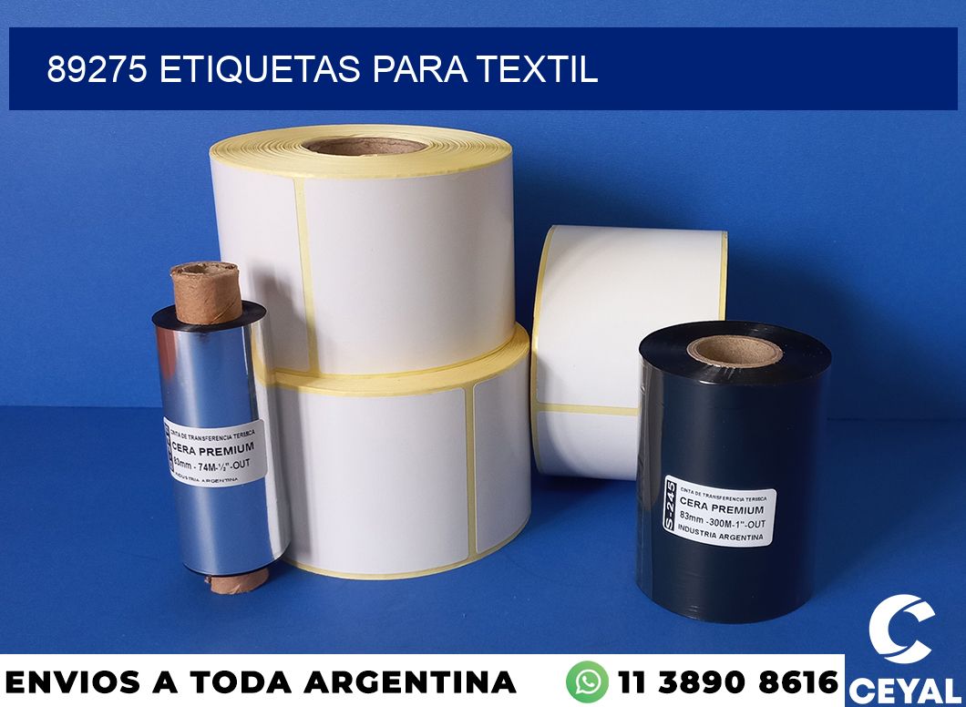 89275 etiquetas para textil