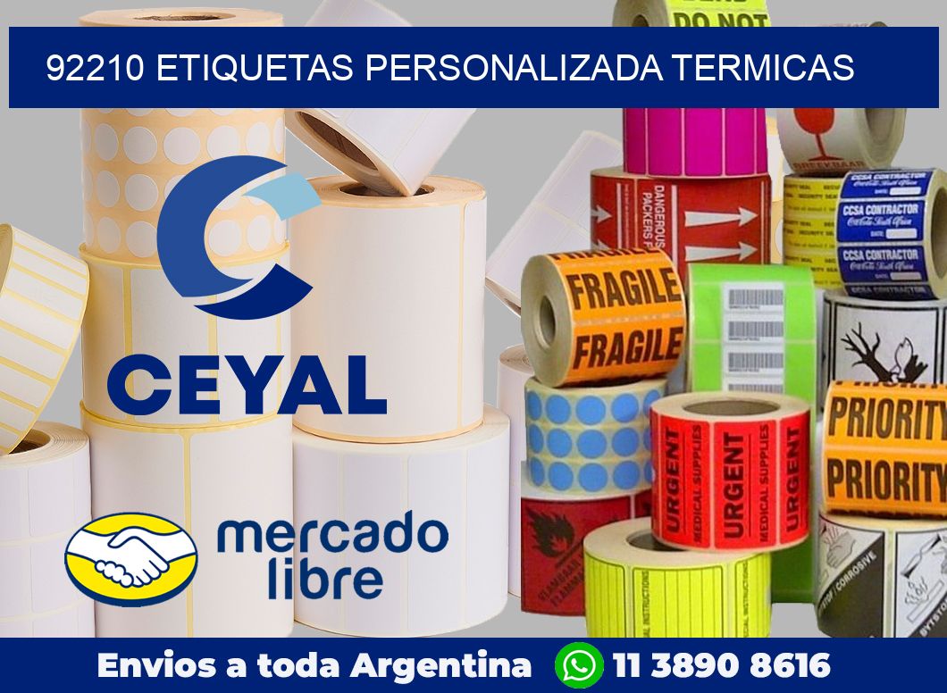 92210 etiquetas personalizada termicas