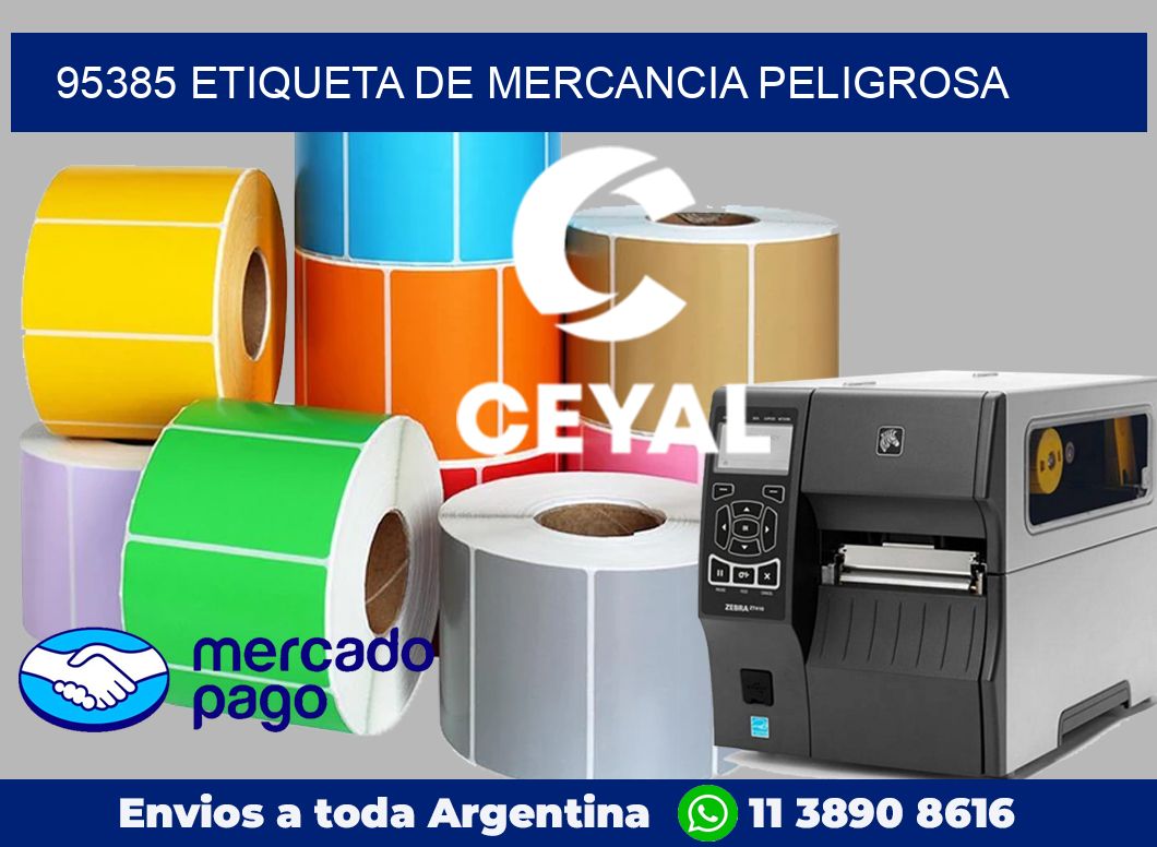 95385 Etiqueta de mercancia peligrosa