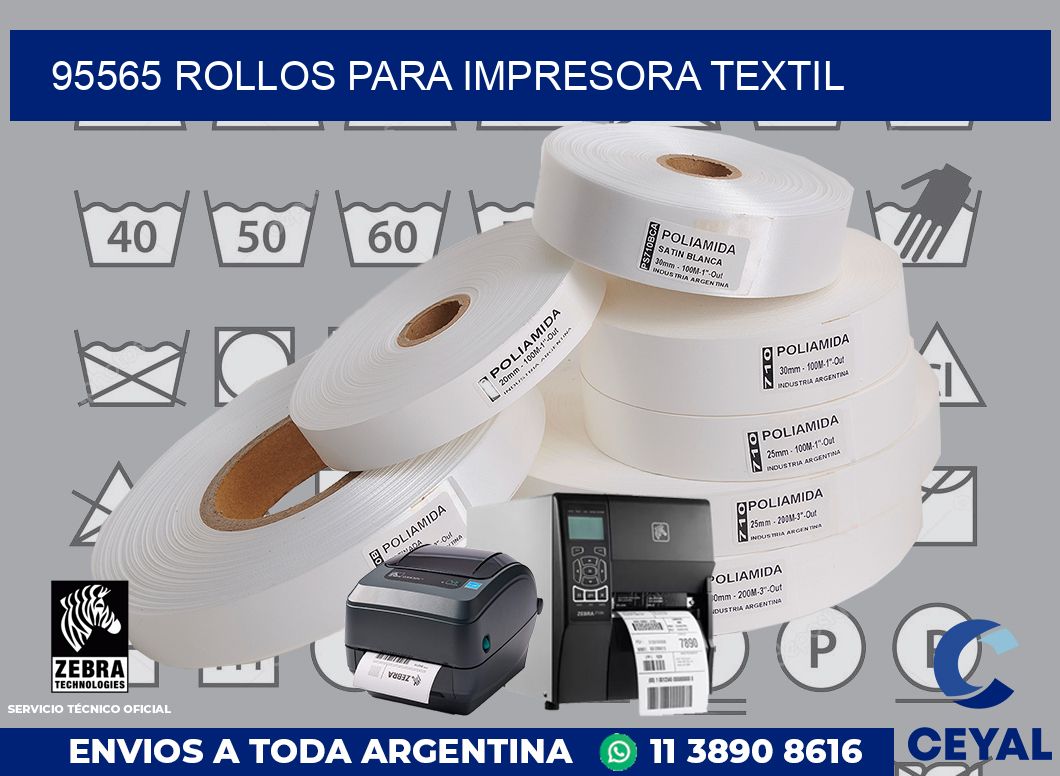 95565 rollos para impresora textil
