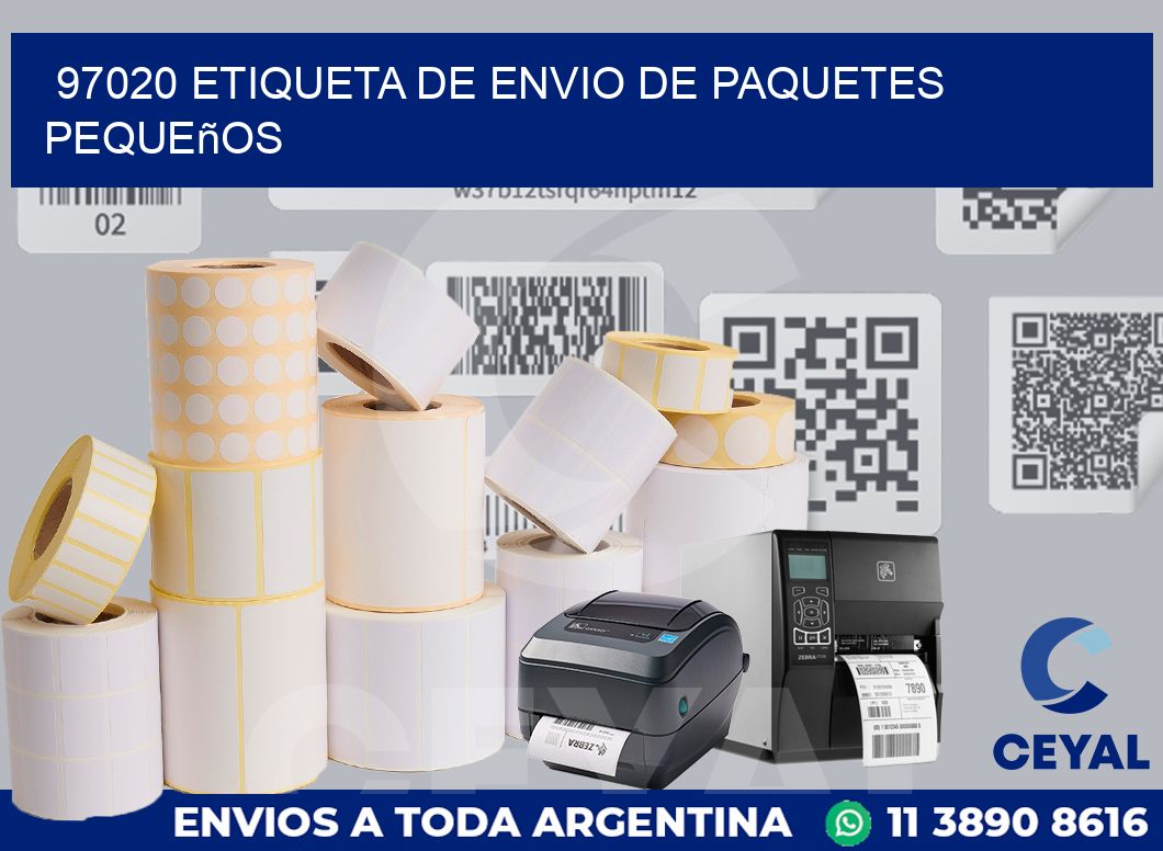 97020 Etiqueta de envio de paquetes pequeños