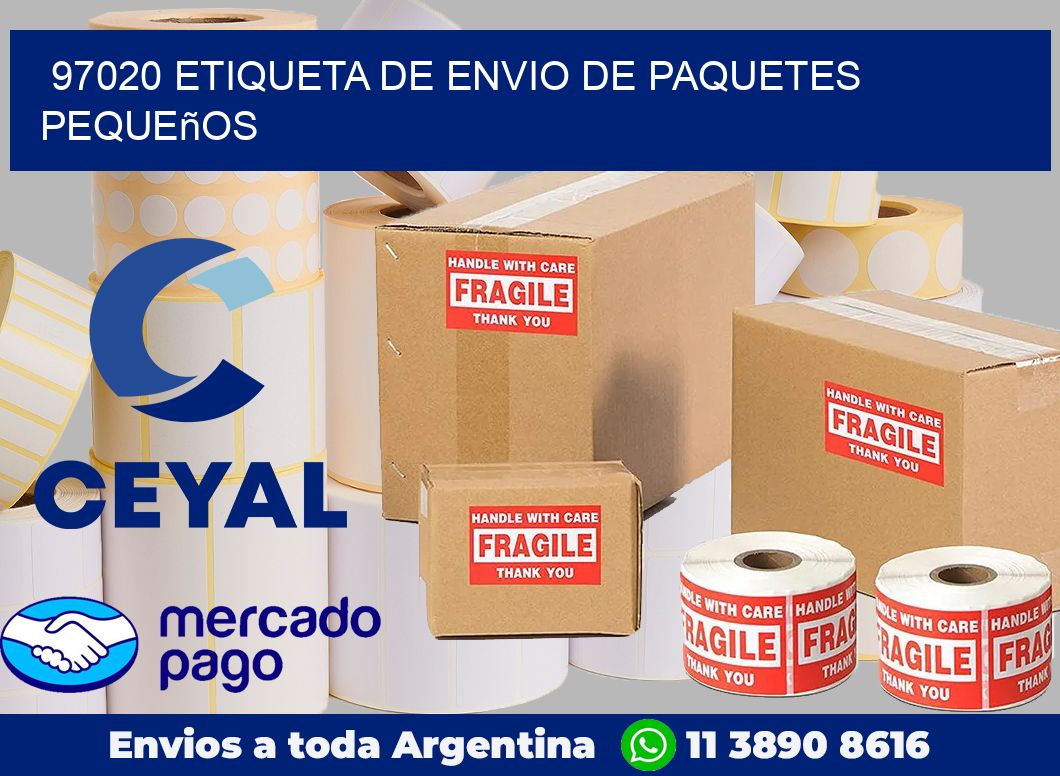 97020 Etiqueta de envio de paquetes pequeños