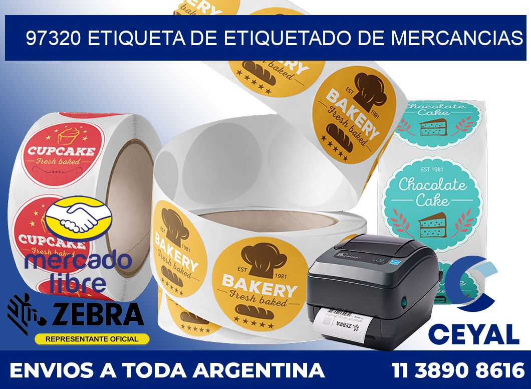 97320 Etiqueta de etiquetado de mercancias