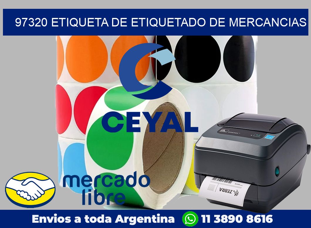 97320 Etiqueta de etiquetado de mercancias