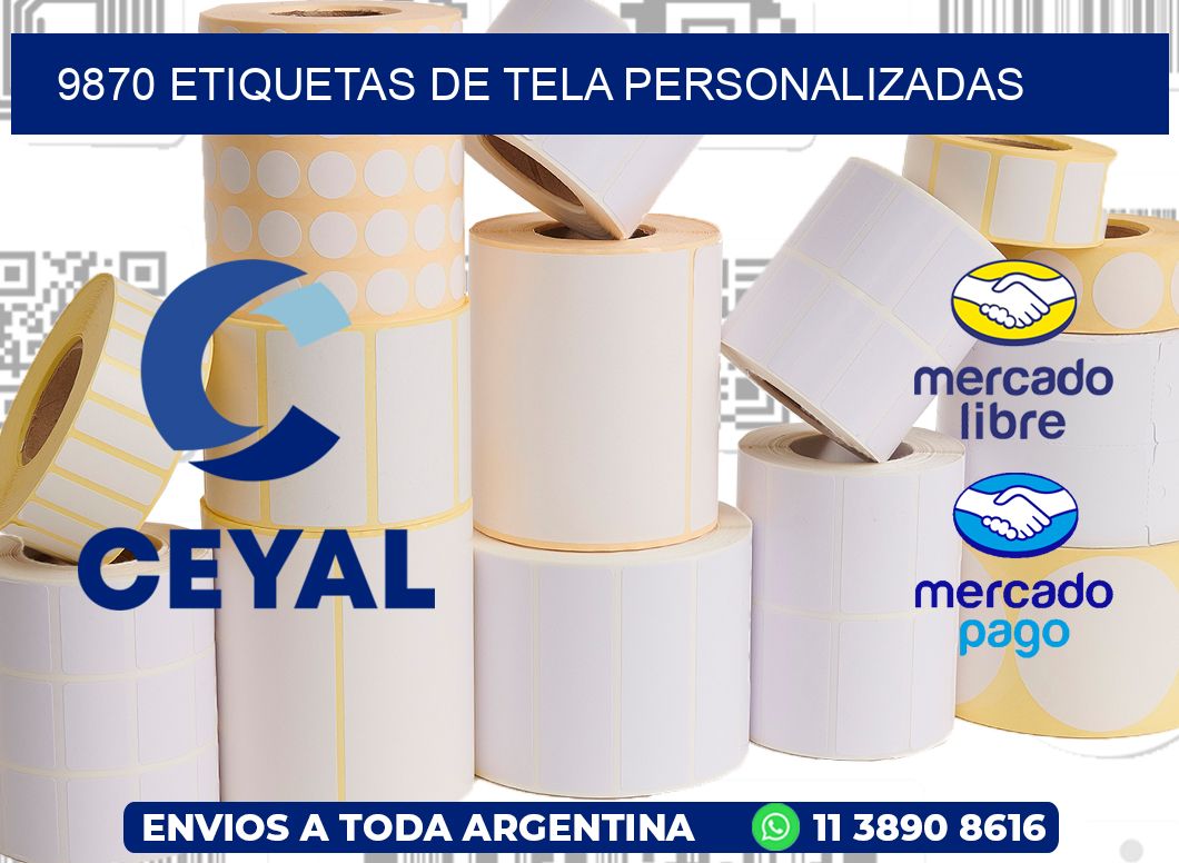 9870 Etiquetas de tela personalizadas