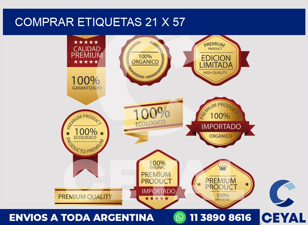 Comprar etiquetas 21 x 57