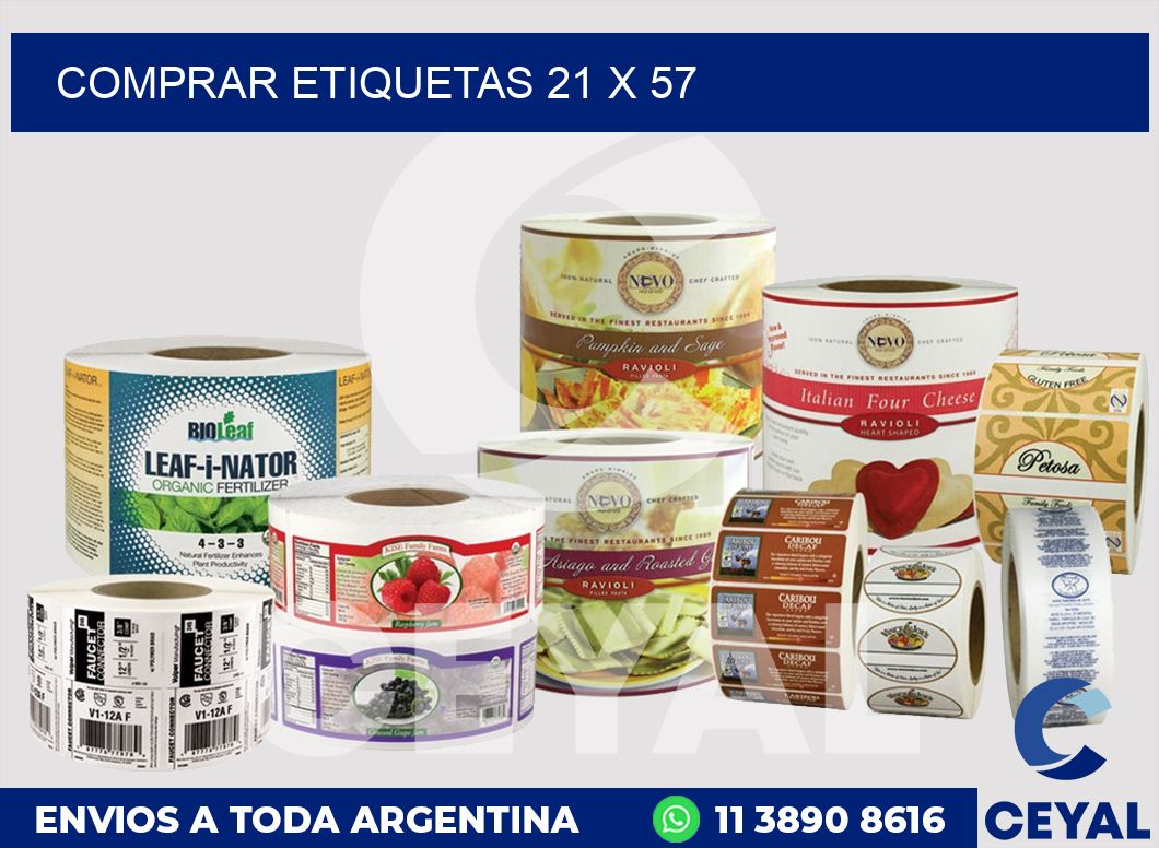 Comprar etiquetas 21 x 57