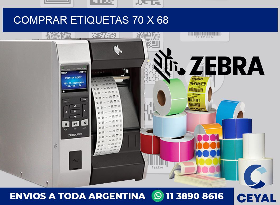 Comprar etiquetas 70 x 68