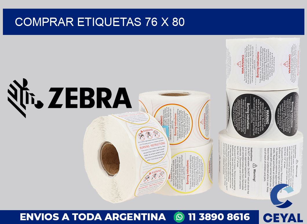 Comprar etiquetas 76 x 80