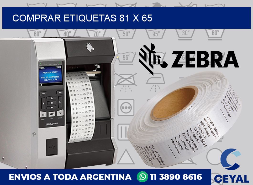 Comprar etiquetas 81 x 65