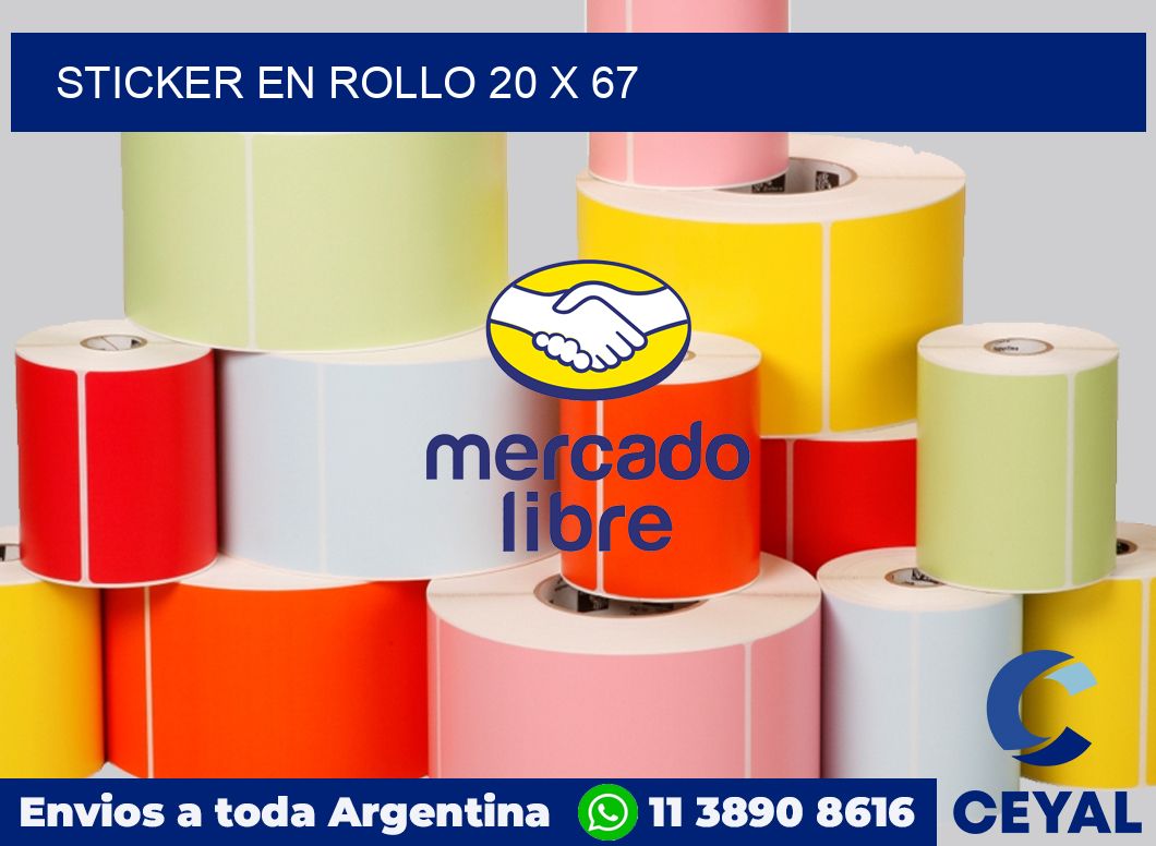 sticker en rollo 20 x 67