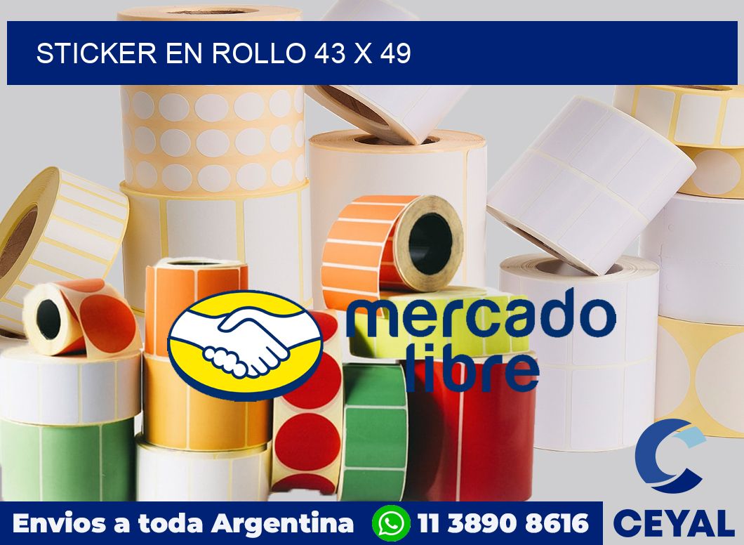 sticker en rollo 43 x 49