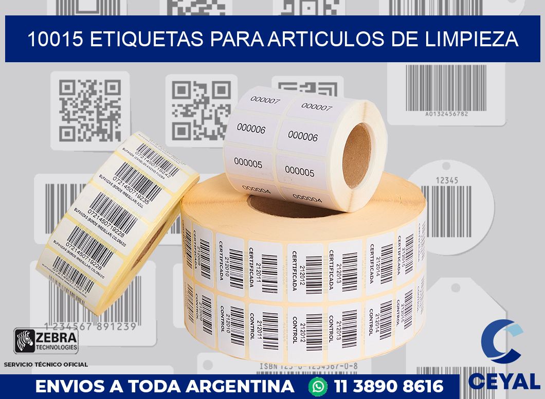 10015 ETIQUETAS PARA ARTICULOS DE LIMPIEZA