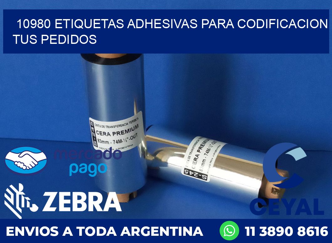 10980 ETIQUETAS ADHESIVAS PARA CODIFICACION TUS PEDIDOS