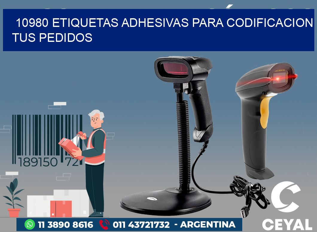 10980 ETIQUETAS ADHESIVAS PARA CODIFICACION TUS PEDIDOS