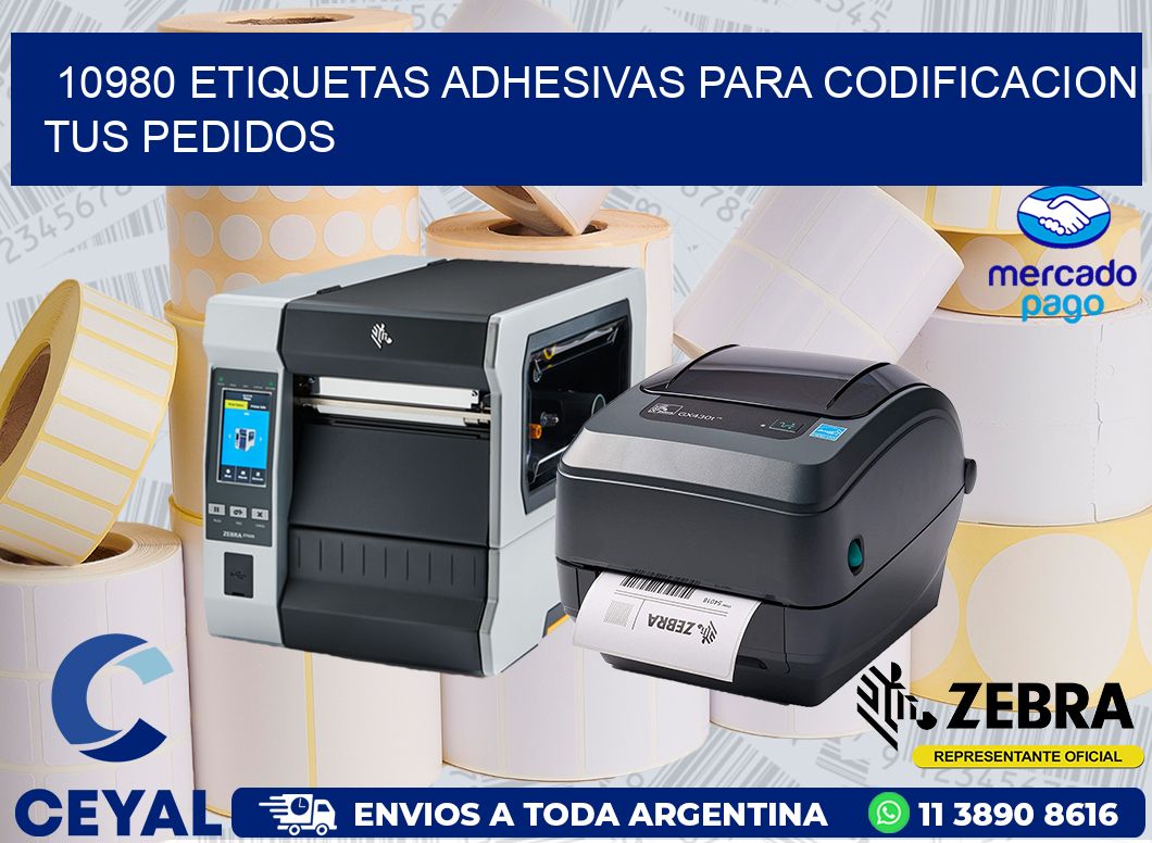 10980 ETIQUETAS ADHESIVAS PARA CODIFICACION TUS PEDIDOS