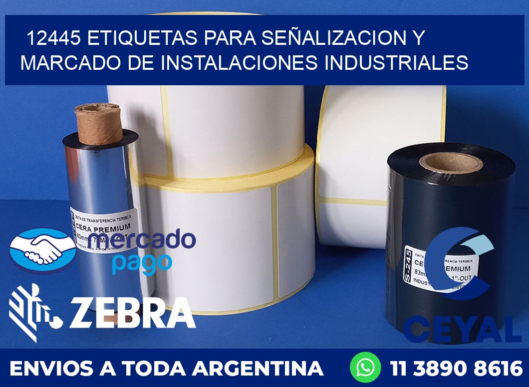 12445 ETIQUETAS PARA SEÑALIZACION Y MARCADO DE INSTALACIONES INDUSTRIALES