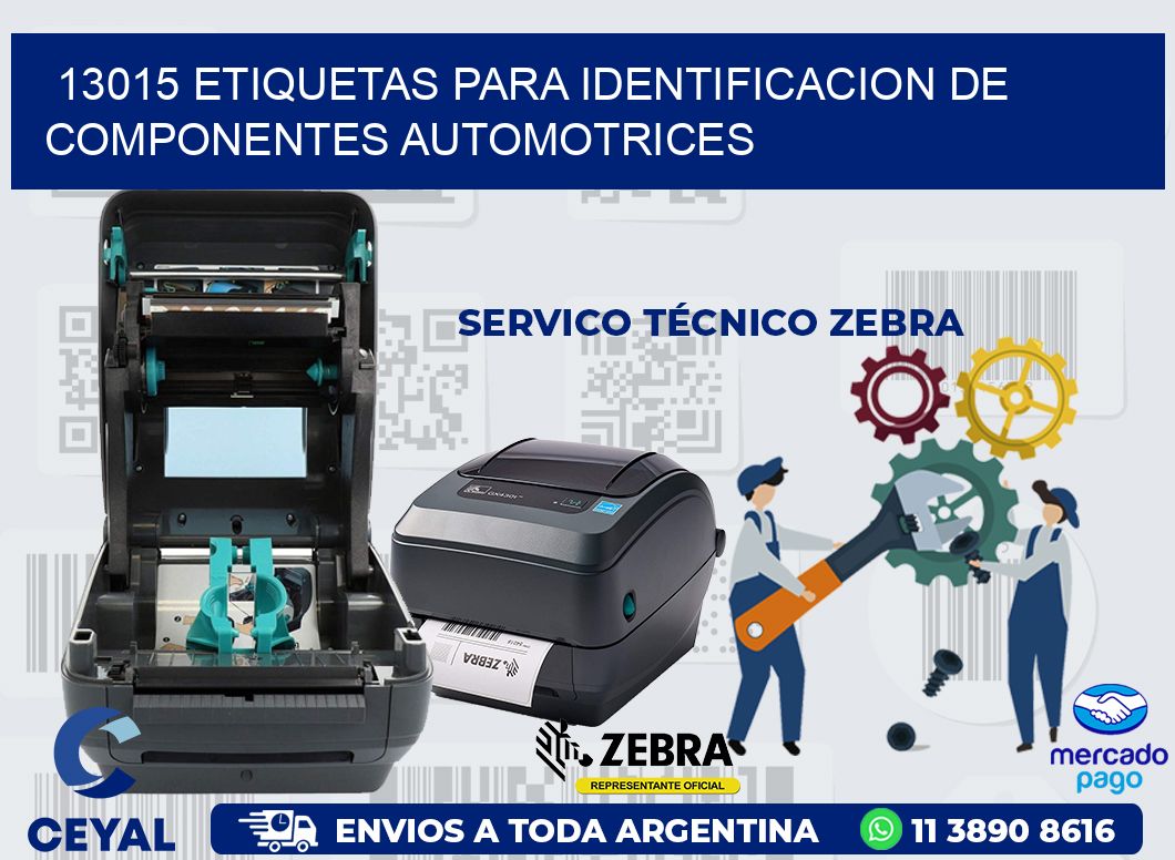 13015 ETIQUETAS PARA IDENTIFICACION DE COMPONENTES AUTOMOTRICES