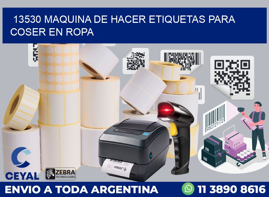 13530 MAQUINA DE HACER ETIQUETAS PARA COSER EN ROPA