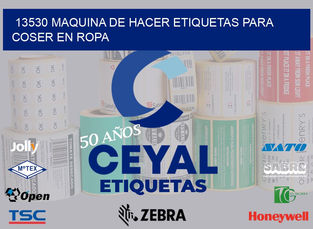 13530 MAQUINA DE HACER ETIQUETAS PARA COSER EN ROPA