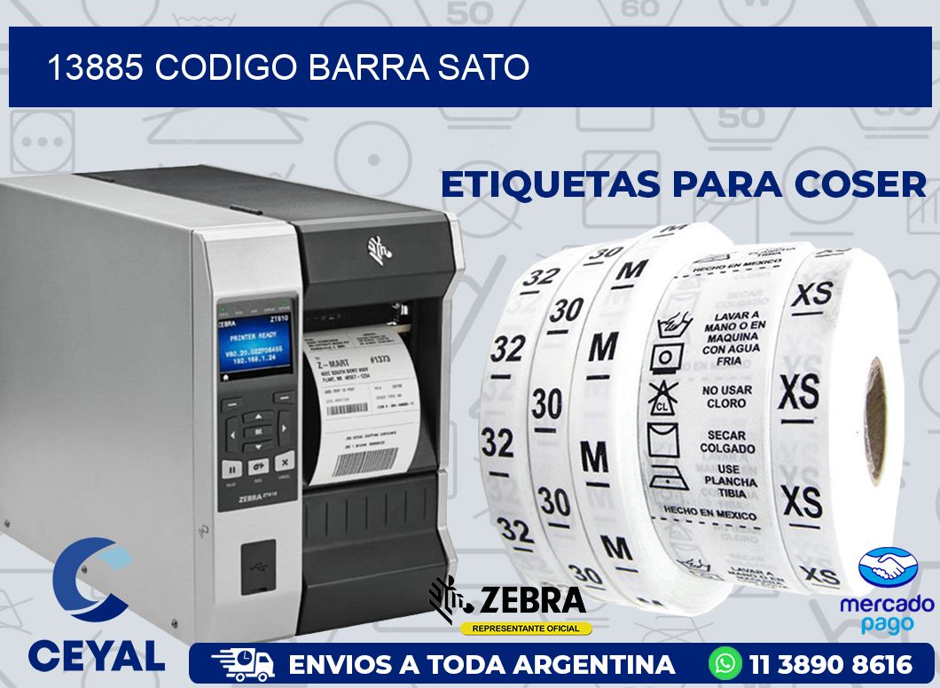 13885 CODIGO BARRA SATO