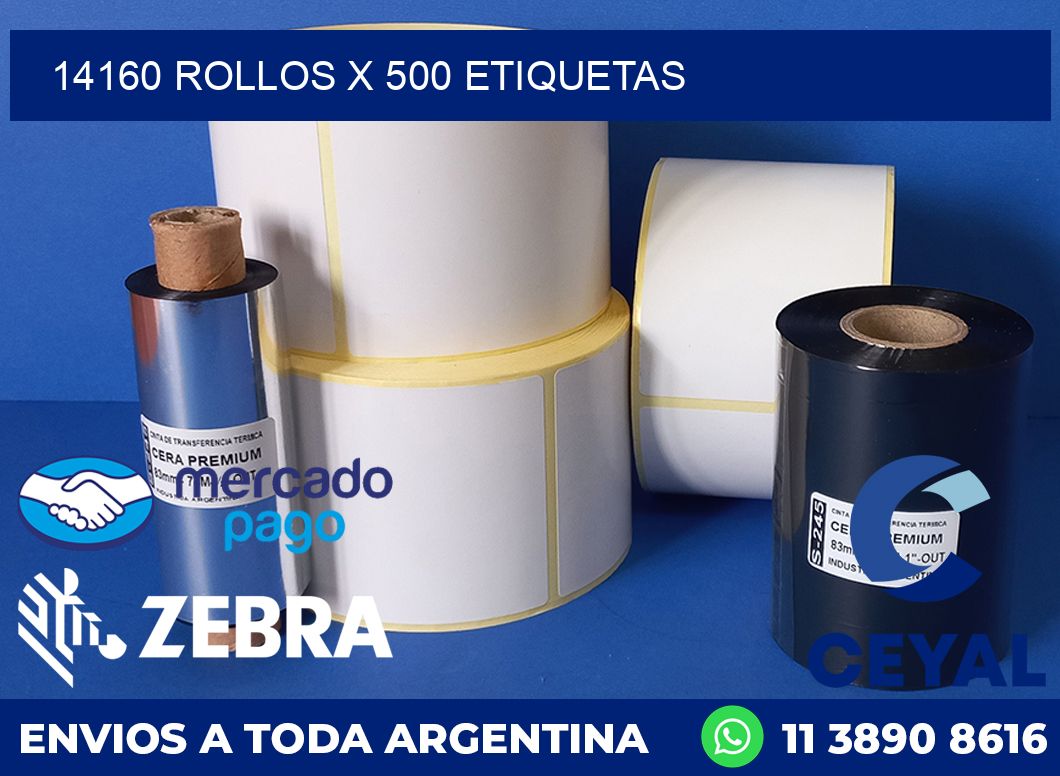 14160 ROLLOS X 500 ETIQUETAS