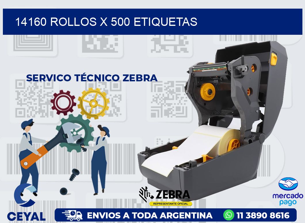 14160 ROLLOS X 500 ETIQUETAS