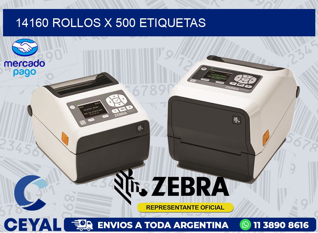 14160 ROLLOS X 500 ETIQUETAS