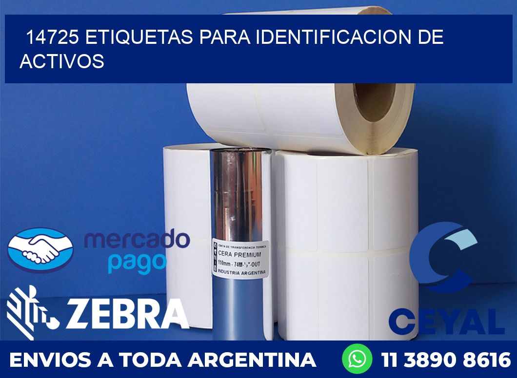 14725 ETIQUETAS PARA IDENTIFICACION DE ACTIVOS