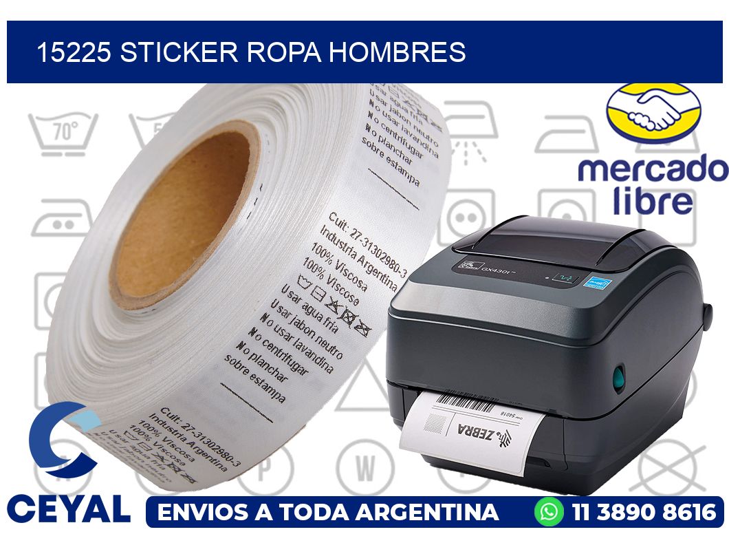 15225 STICKER ROPA HOMBRES