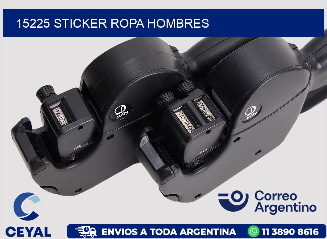 15225 STICKER ROPA HOMBRES