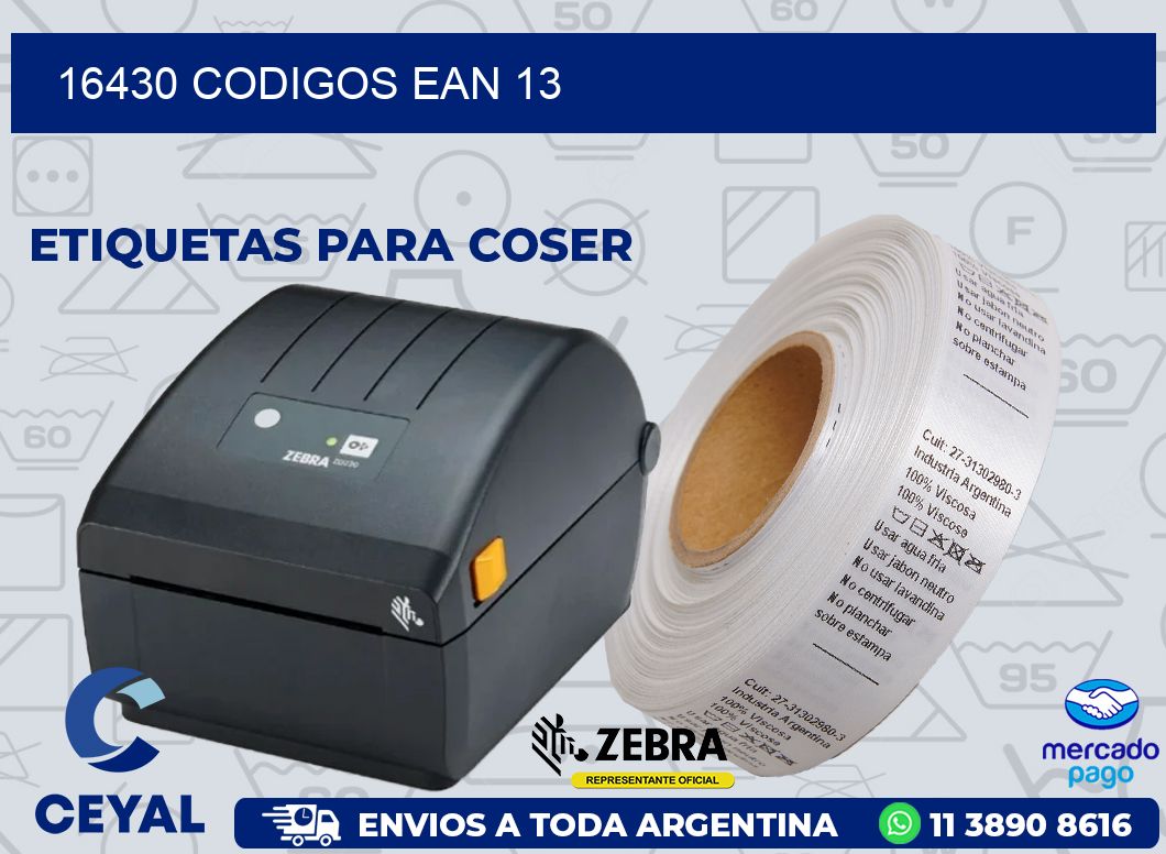 16430 CODIGOS EAN 13