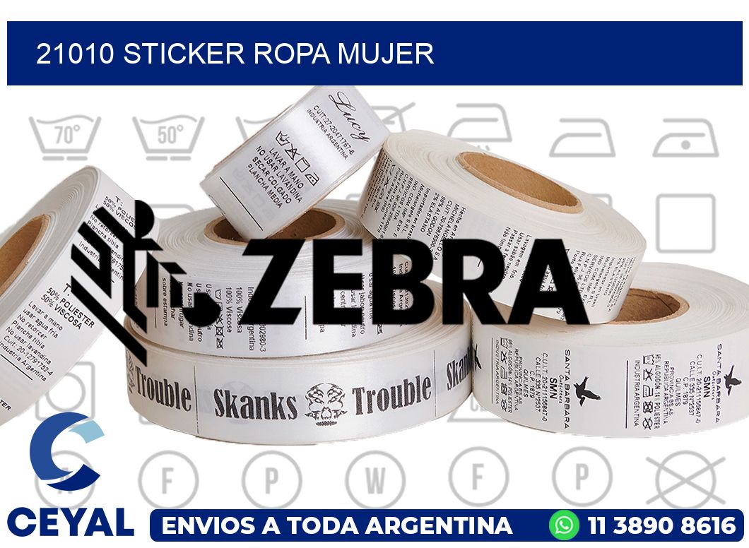 21010 STICKER ROPA MUJER