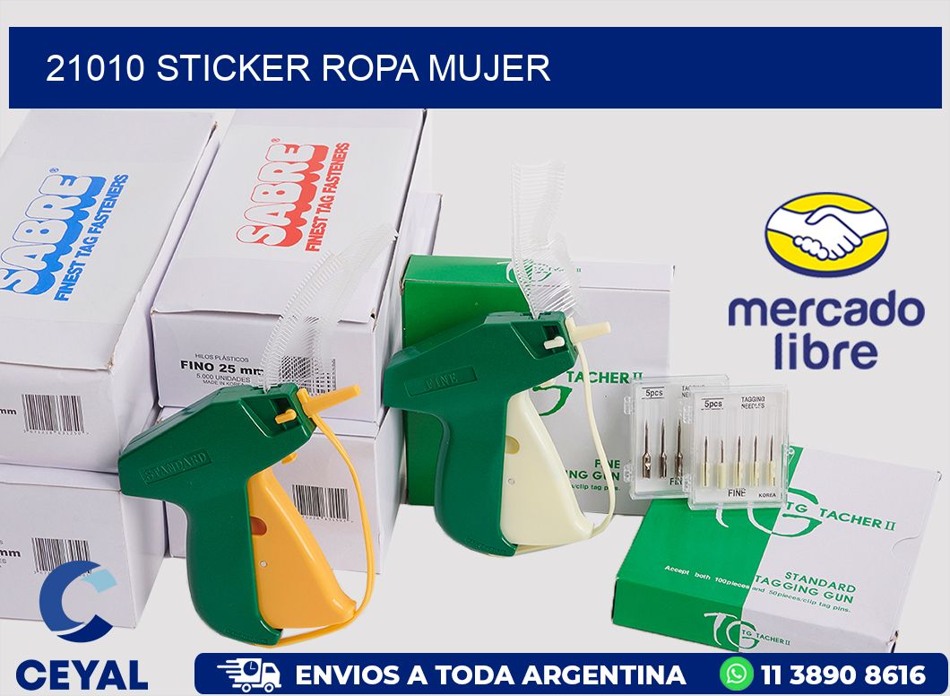 21010 STICKER ROPA MUJER