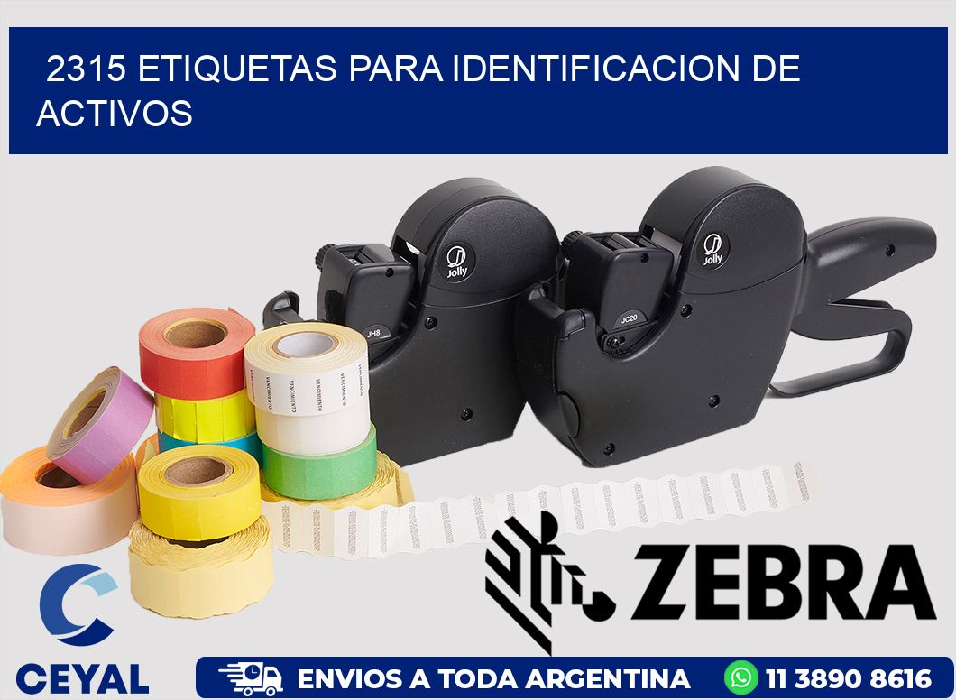 2315 ETIQUETAS PARA IDENTIFICACION DE ACTIVOS