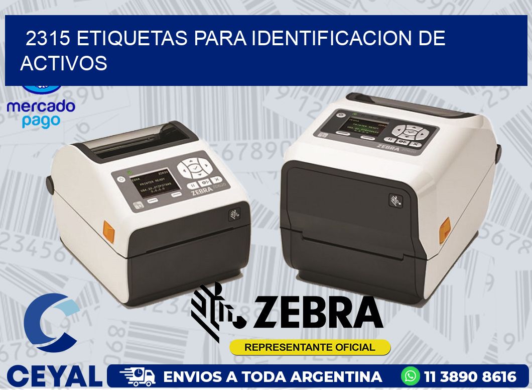 2315 ETIQUETAS PARA IDENTIFICACION DE ACTIVOS