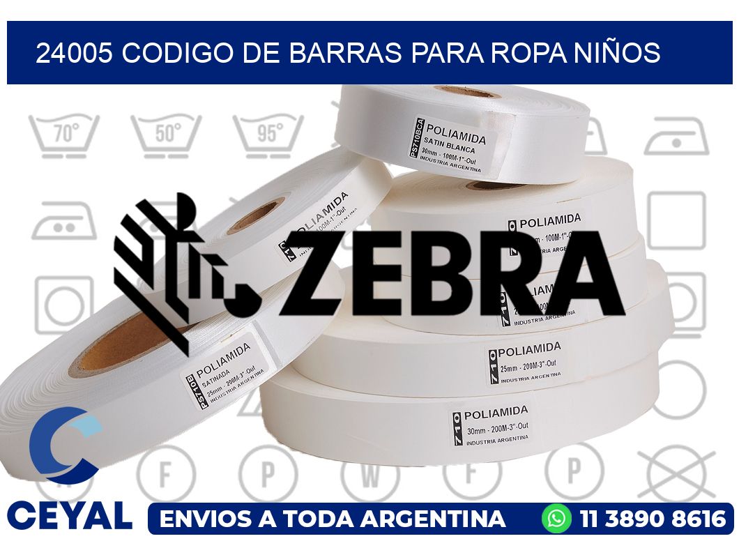 24005 CODIGO DE BARRAS PARA ROPA NIÑOS