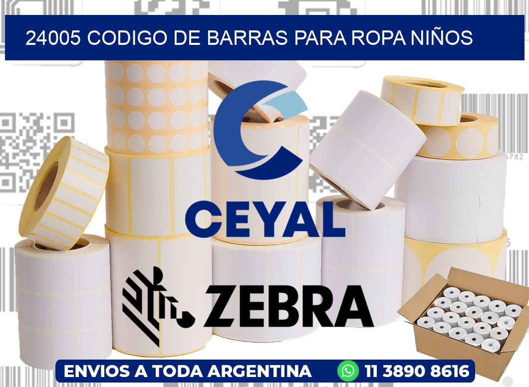 24005 CODIGO DE BARRAS PARA ROPA NIÑOS