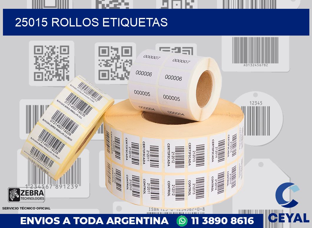 25015 ROLLOS ETIQUETAS