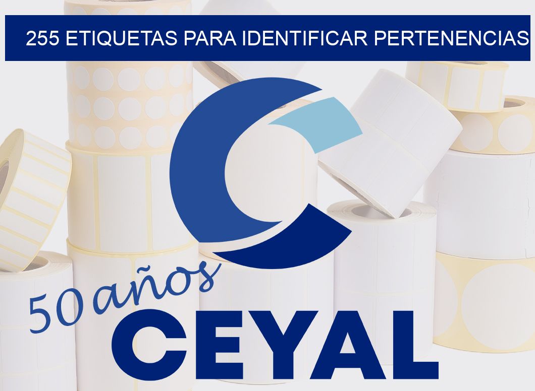 255 ETIQUETAS PARA IDENTIFICAR PERTENENCIAS