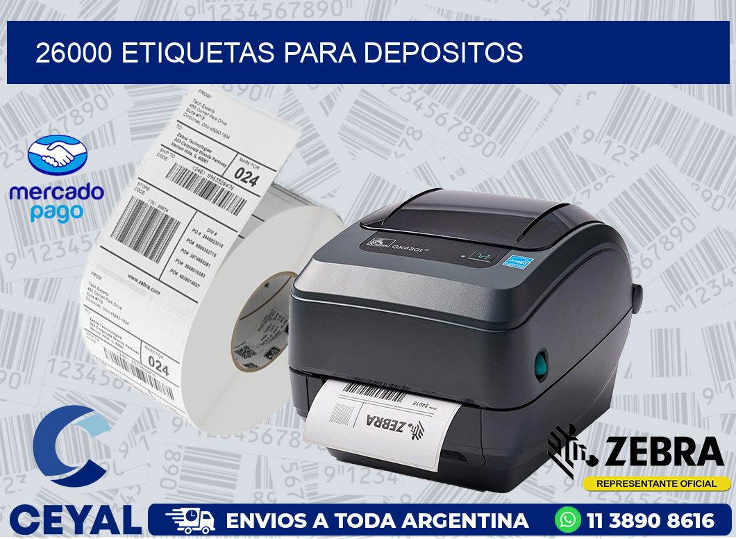 26000 ETIQUETAS PARA DEPOSITOS