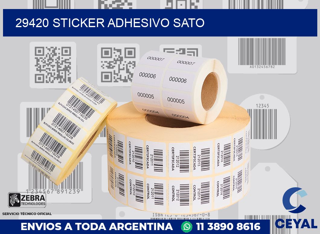 29420 STICKER ADHESIVO SATO