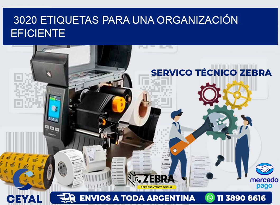 3020 ETIQUETAS PARA UNA ORGANIZACIÓN EFICIENTE