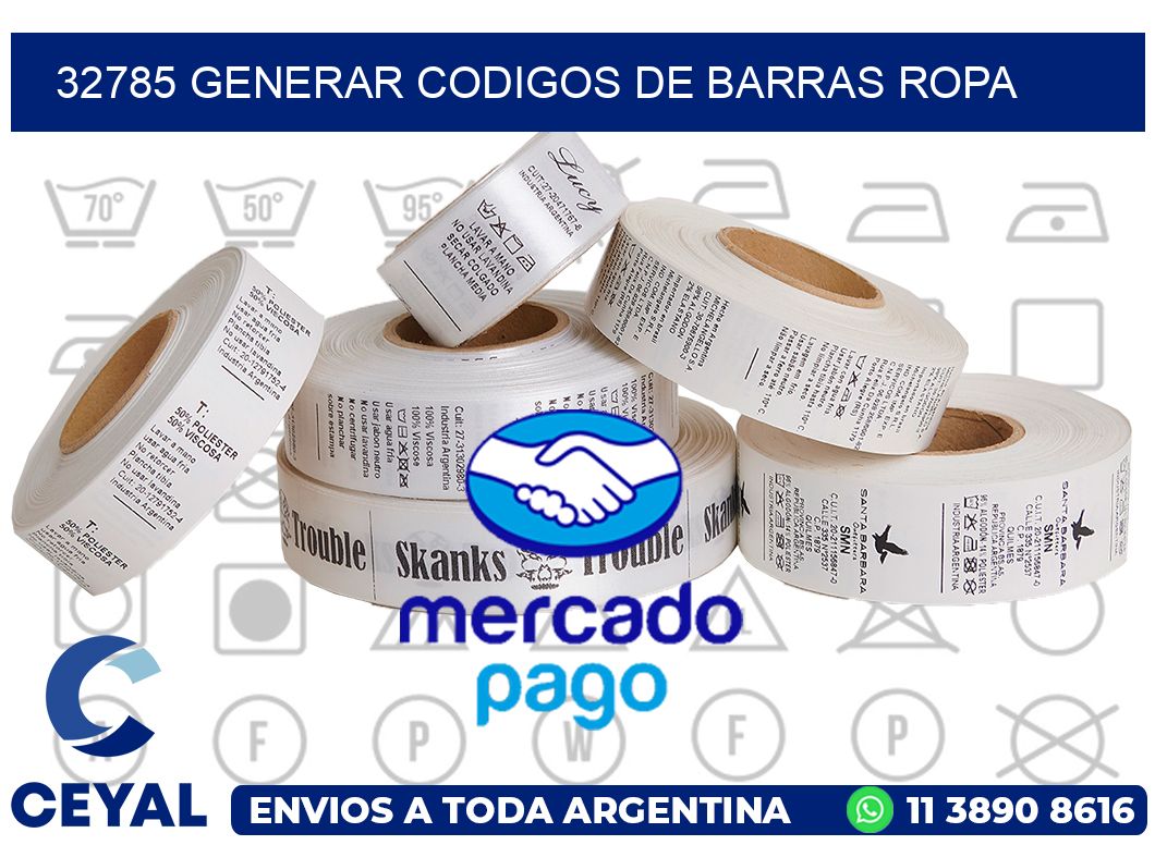 32785 GENERAR CODIGOS DE BARRAS ROPA