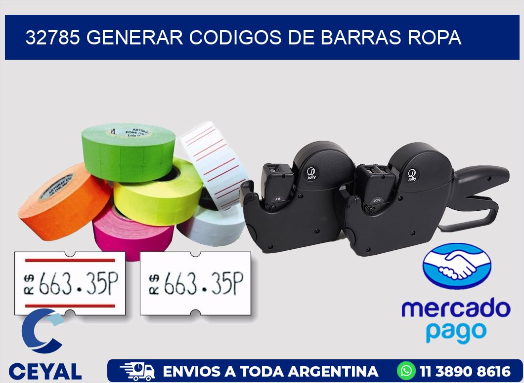 32785 GENERAR CODIGOS DE BARRAS ROPA