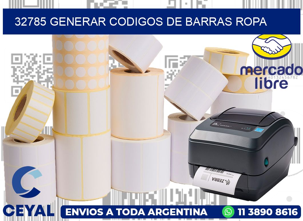 32785 GENERAR CODIGOS DE BARRAS ROPA
