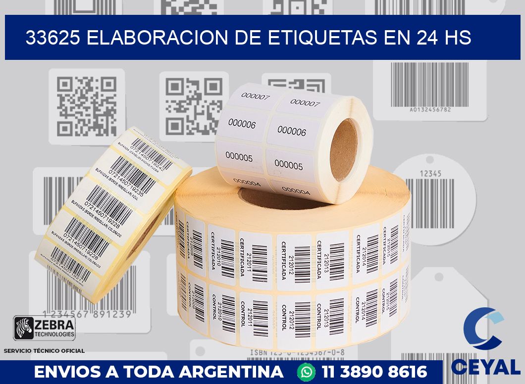 33625 ELABORACION DE ETIQUETAS EN 24 HS