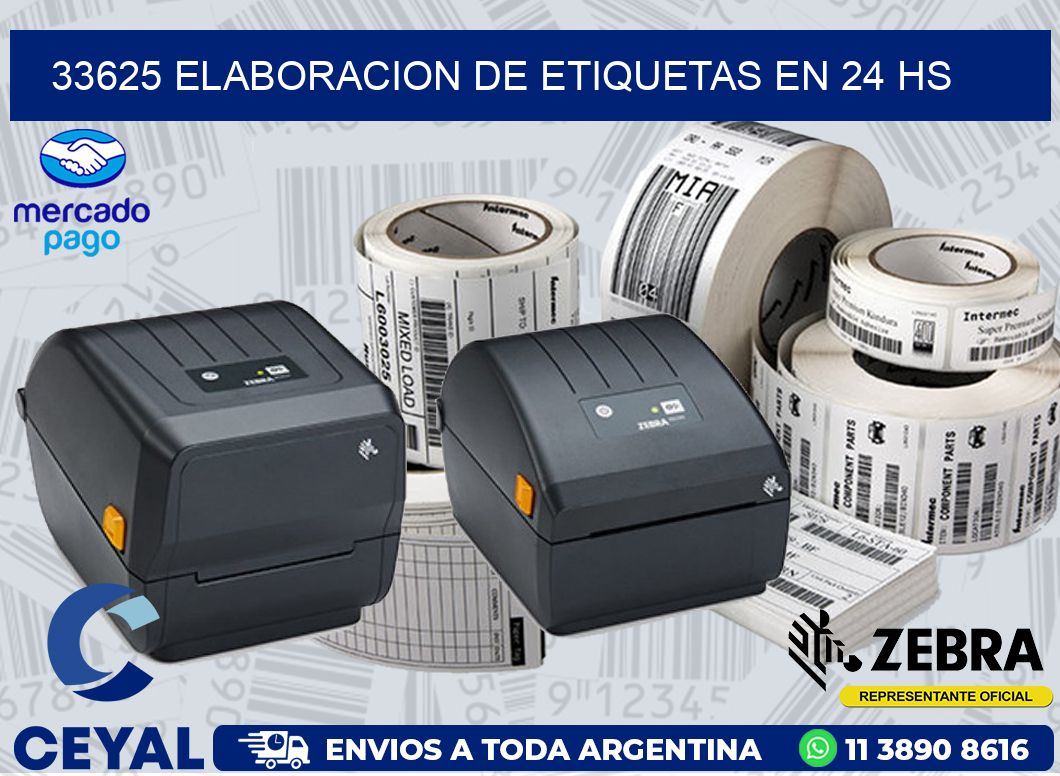 33625 ELABORACION DE ETIQUETAS EN 24 HS