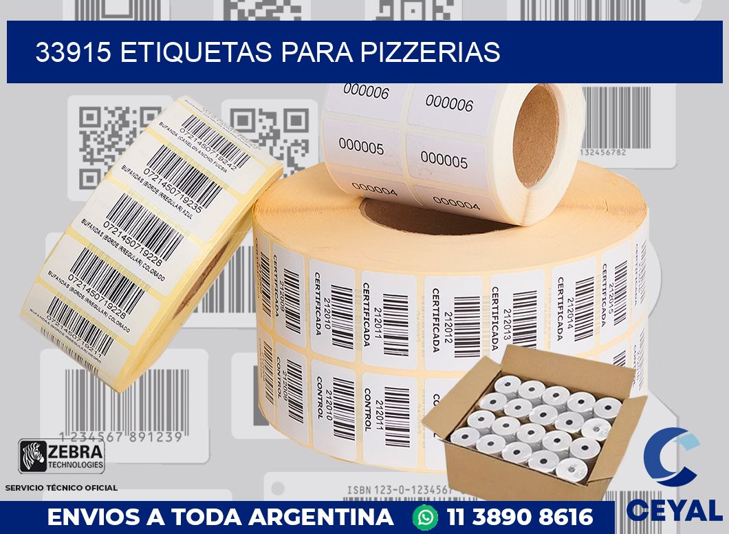 33915 ETIQUETAS PARA PIZZERIAS