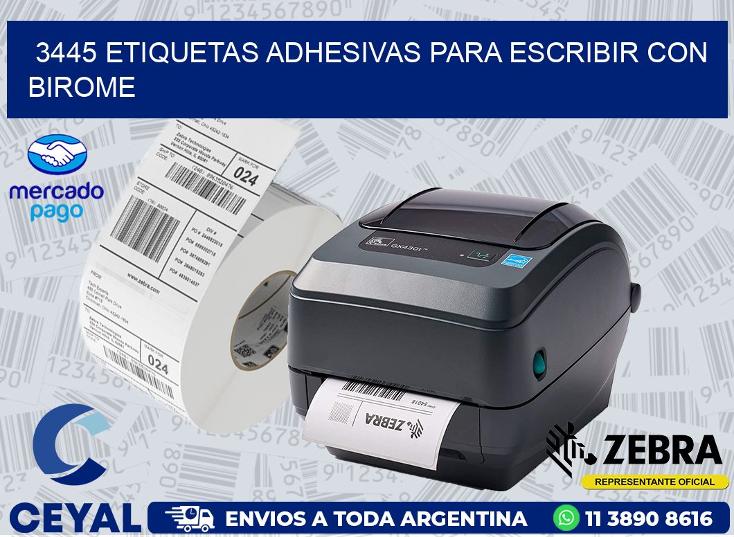 3445 ETIQUETAS ADHESIVAS PARA ESCRIBIR CON BIROME